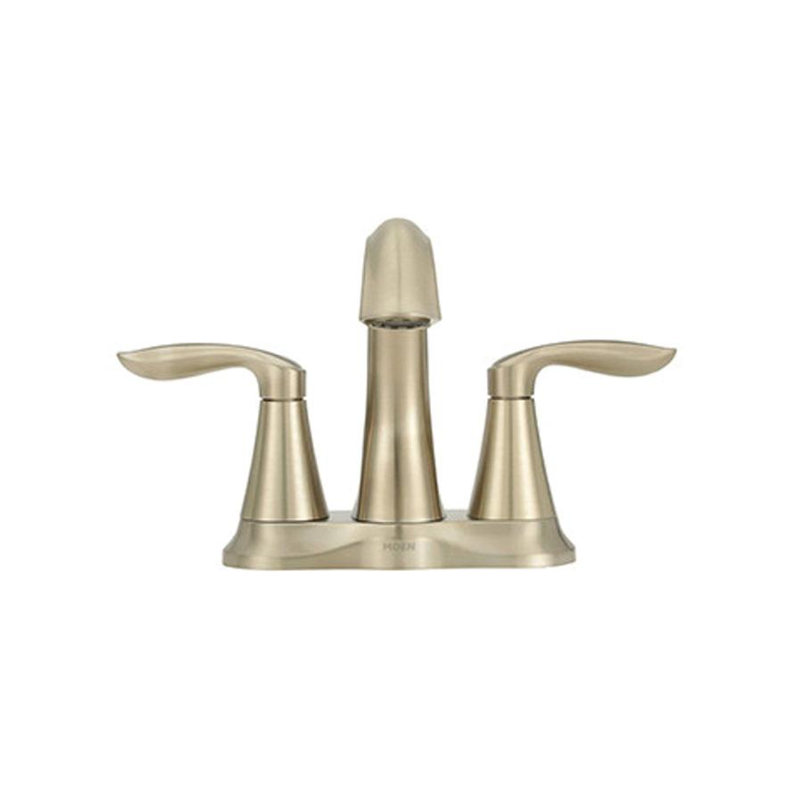 Moen® Eva® 6410BN Lavatory Faucet, 2-Handle, Deck, Centerset, Lift and Turn, Brushed Nickel thumbnail 2