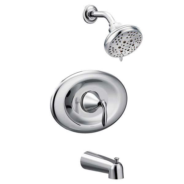 Moen® CL26500 Showerhead, 2.5 gpm, 5-Spray, Wall Mounting, 4 in Head, Chrome