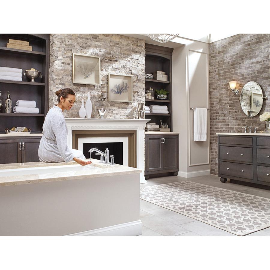 Moen® Dartmoor™ T683 Widespread Roman Tub Faucet, 1/2 in, CPVC x Crimp Ring PEX, 3-Faucet Hole, Metal, Chrome, 2.2 gpm