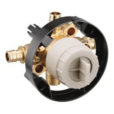 Moen® U140CXS 4-Port Rough-In Valve, 1/2 in Inlet, 1/2 in Outlet, 300 psi, Brass Body, Plain thumbnail 2