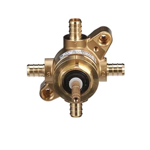 Moen® M-CORE™ U231X Transfer Valve, 1/2 in Inlet, Crimp Ring PEX Inlet, 1/2 in Outlet, Crimp Ring PEX Outlet, Brass