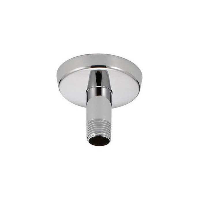 Essential™ Shower Series  Linear Round Jointed Wall Mount Shower Arm And  Flange