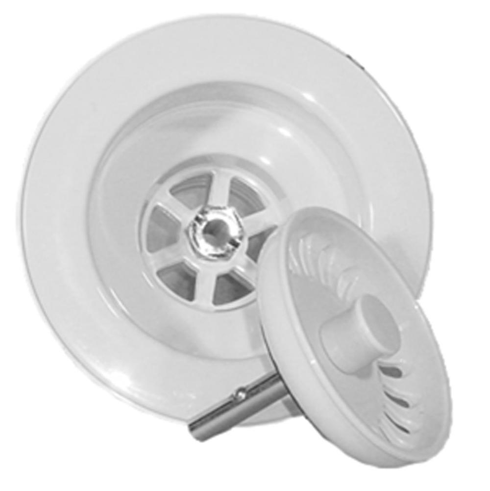 Mountain Plumbing Products Plastic Molded Basket Strainer, 4-1/2 inch O.D., Polar White thumbnail 2