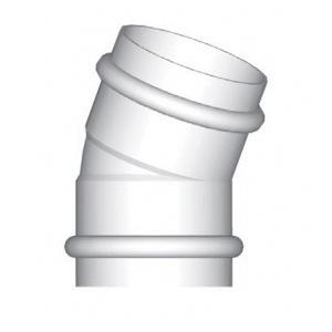 22-1/2 Deg SDR 35 PVC DWV Elbow, 4 inch x 4 inch, Gasketed x Gasketed