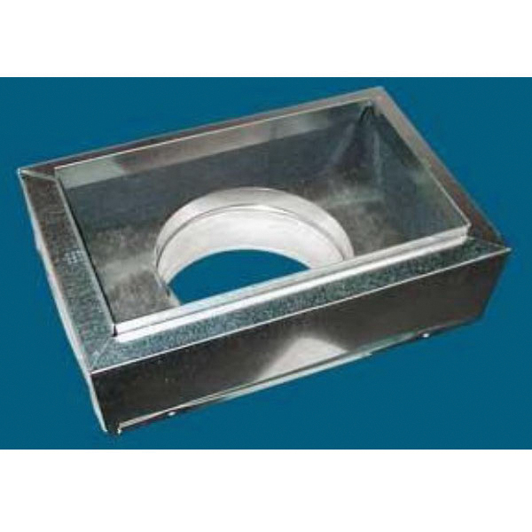 M&M 640R6141412 Insulated Register Box, 14 in L, 14 in W, 4 in H, Steel, Galvanized, Silver