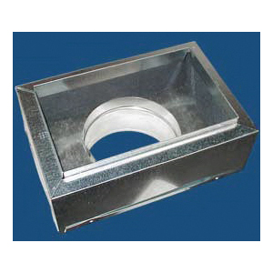 M&M 640R6121210 Insulated Register Box, 12 in L, 12 in W, 4 in H, Steel, Silver