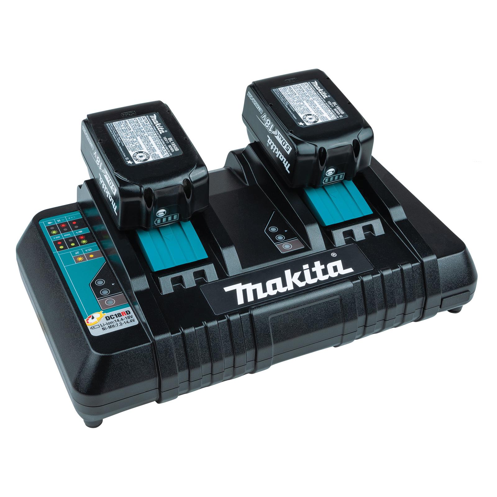 Makita® DC18RD Rapid Optimum Charger, 120 VAC, 1.5 Ah, 2 Ah, 3 Ah, 4 Ah, 5 Ah, 6 Ah Battery Capacity, 18 VDC Battery thumbnail 2