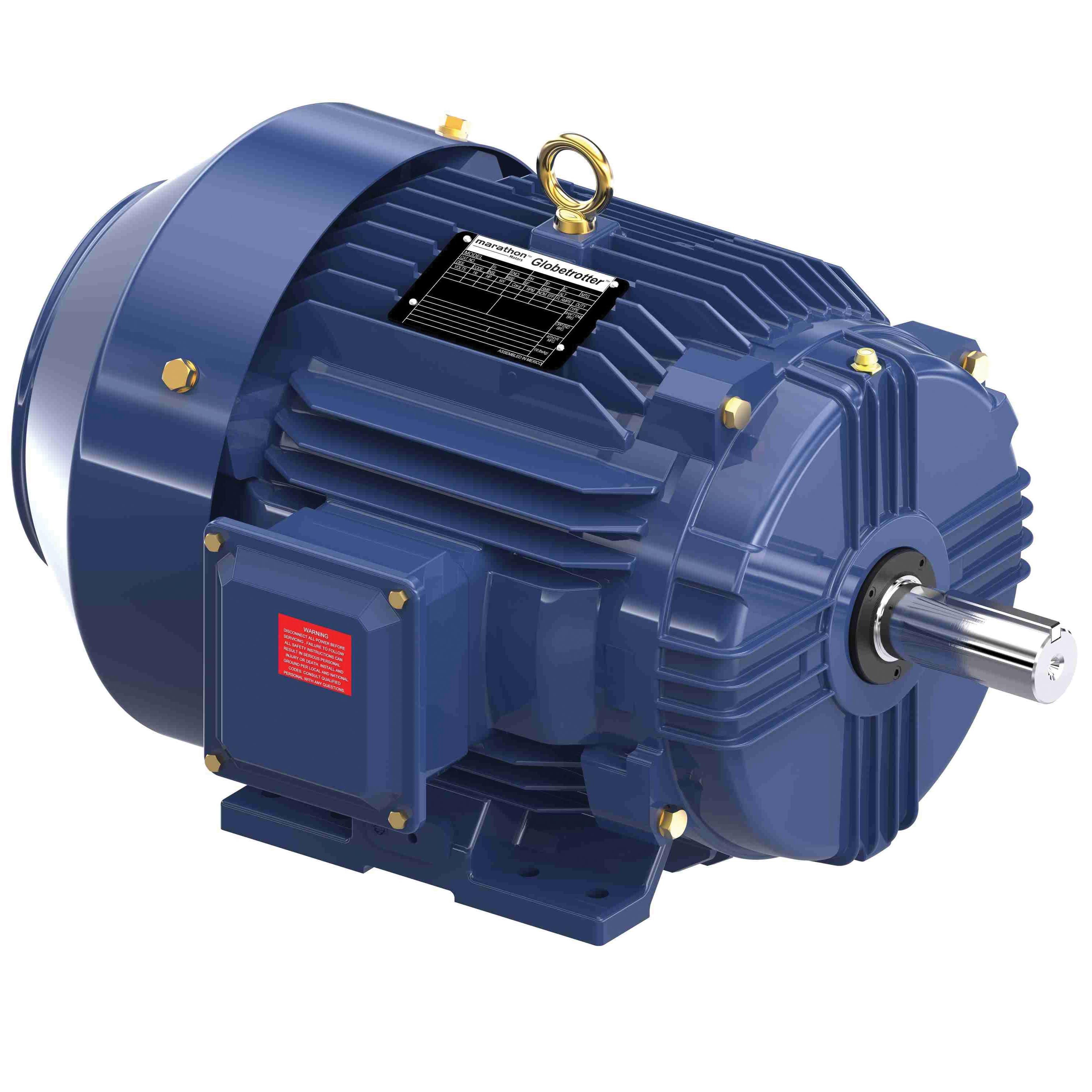 Marathon® Globetrotter® GT1019A General Purpose Motor, 208 to 230/460 V, 12.5/25 to 27.3 A, 10 hp, 1800 rpm Speed, 60 Hz