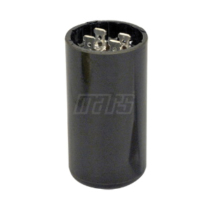 Mars® Blue Box 11022 Motor Start Capacitor, MFD Rating: 340 to 408 uF, 110/125 VAC, Round, 1.44 in Dia, 3.38 in H