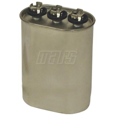 Mars&reg; Blue Box 12297 Motor Run Capacitor, MFD Rating: 80+5 uF, 370/440 VAC, Oval, 6-1/4 in H, 3.56 in W, 1.88 in D