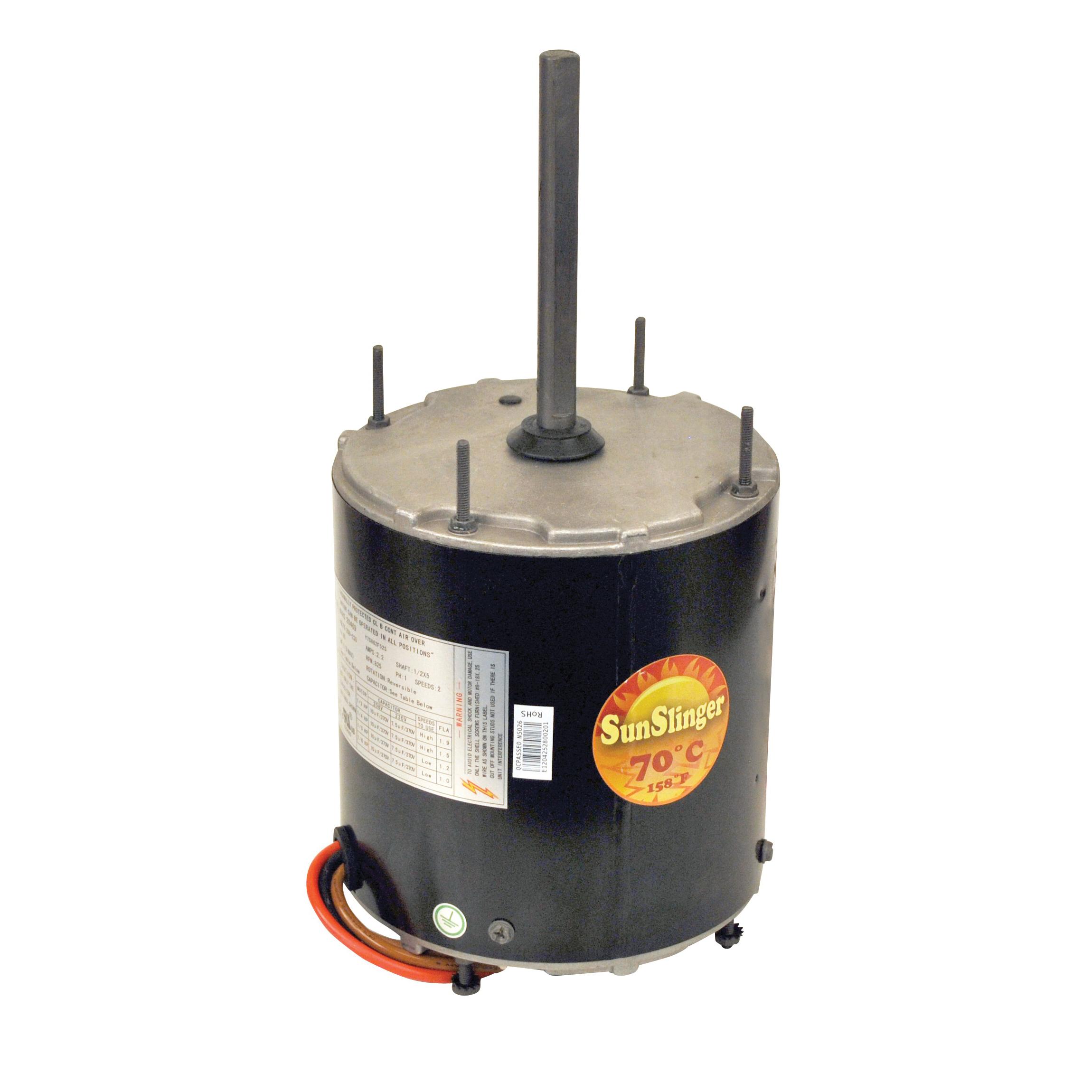 Mars® 20463 Multi-Horsepower PSC Condenser Fan Motor, 1/8 hp, 208 to 230 V, 60 Hz, 1 ph-Phase, 48 Frame, 1075 rpm Speed