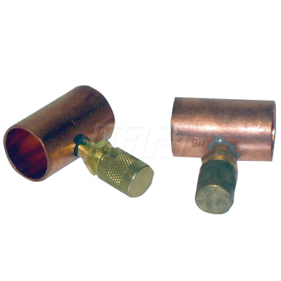 Mars® 65453 654 Series Valve Tee With Service Valve, Male Flared, 78 in, BrassCopper