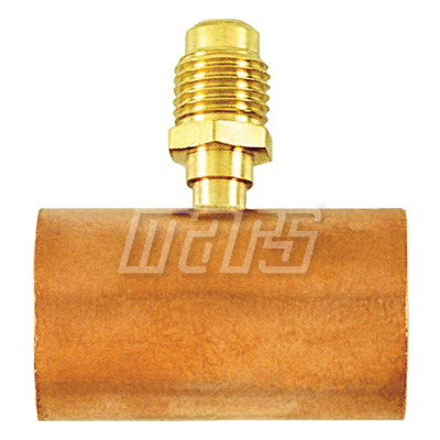 Mars® 65453 654 Series Valve Tee With Service Valve, Male Flared, 78 in, BrassCopper
