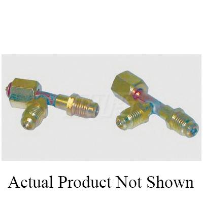 Mars® 65460 Tee Connector With Valve Core, 14 in Male Flared x 14 in Male Flared x 14 in Female Flared, Brass