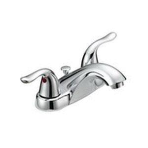 2 Handle Centerset Lavatory Faucet with Metal Pop-Up, Lever Handles, Chrome
