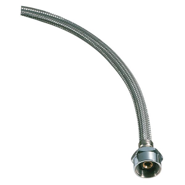 3/8 inch x 7/8 inch Stainless Steel Braided Toilet Connector, Compression x Ballcock, 9 inch Length