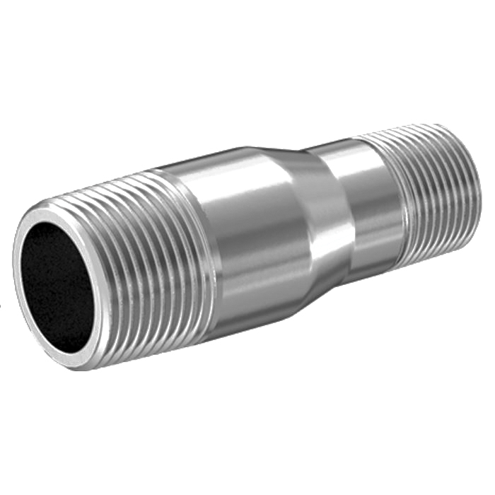 McMASTER-CARR® 2161K16 Straight Thick Wall Pipe Nipple Reducer, 1 in MNPT x 3/4 in MNPT, 3-1/2 in, Stainless Steel