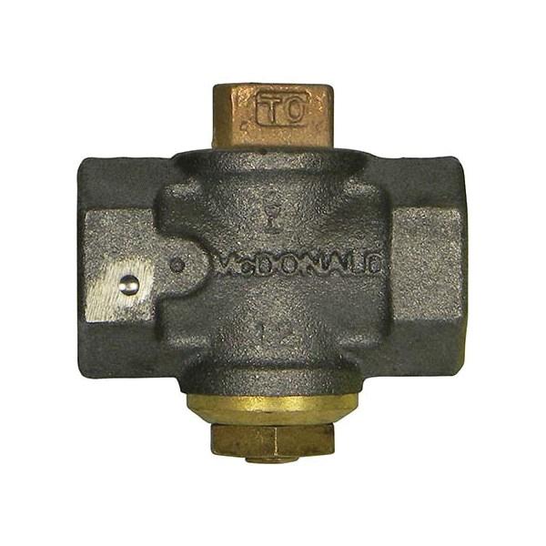 A.Y. McDonald 10685B 1/2 Iron Flathead Gas Plug Valve, 1/2 inch, FNPT x FNPT, 175 psi, 25/Carton