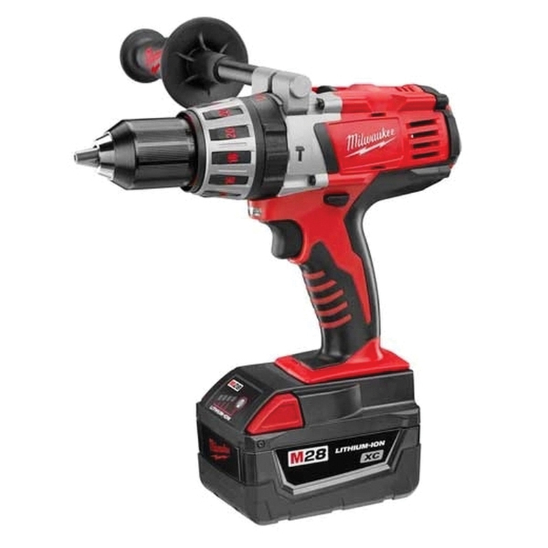 Milwaukee® M28 Cordless Hammer Drill Kit, 1/2 in Metal Single Sleeve - Ratcheting Lock Chuck, 750 in-lb Torque, 28 V thumbnail 3