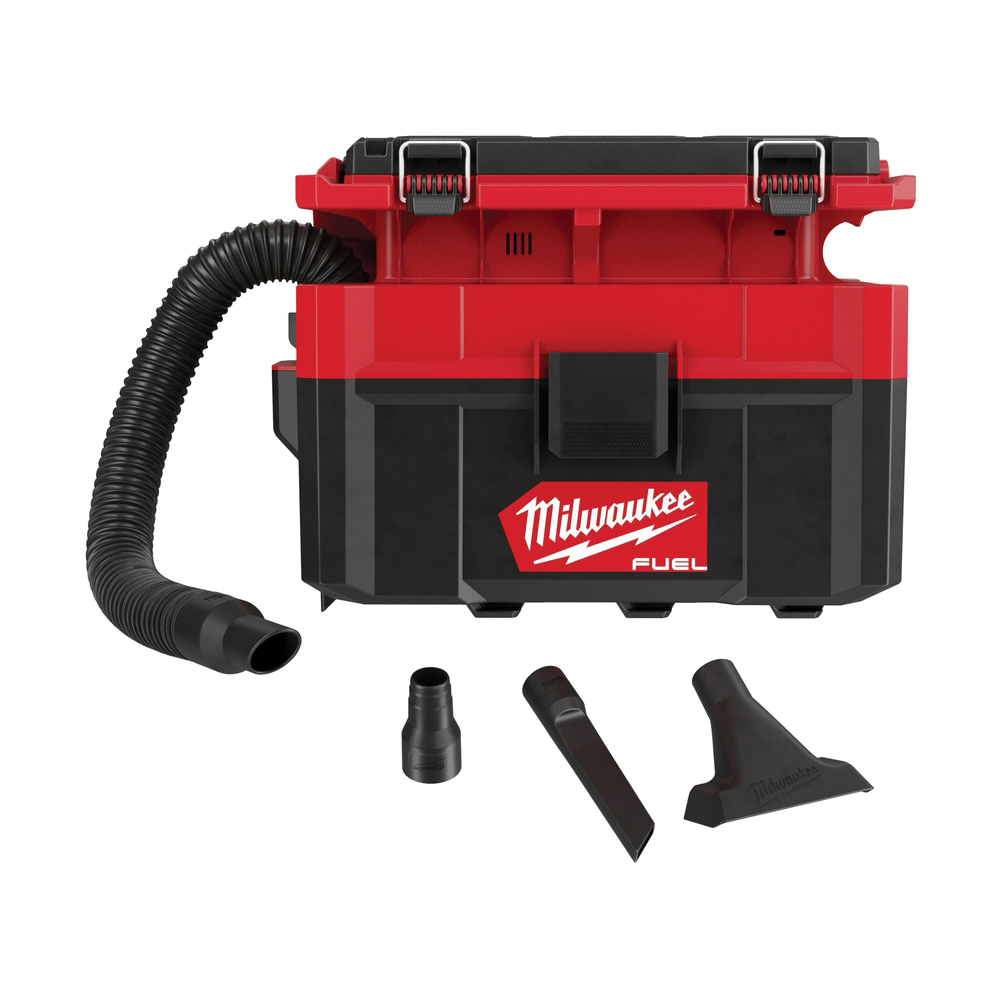 Milwaukee® M18 FUEL™ PACKOUT™ 0970-20 Wet/Dry Vacuum, 18 V, 2.5 gal Vacuum, HEPA Filtration, 50 cfm Air, 6 ft L Hose