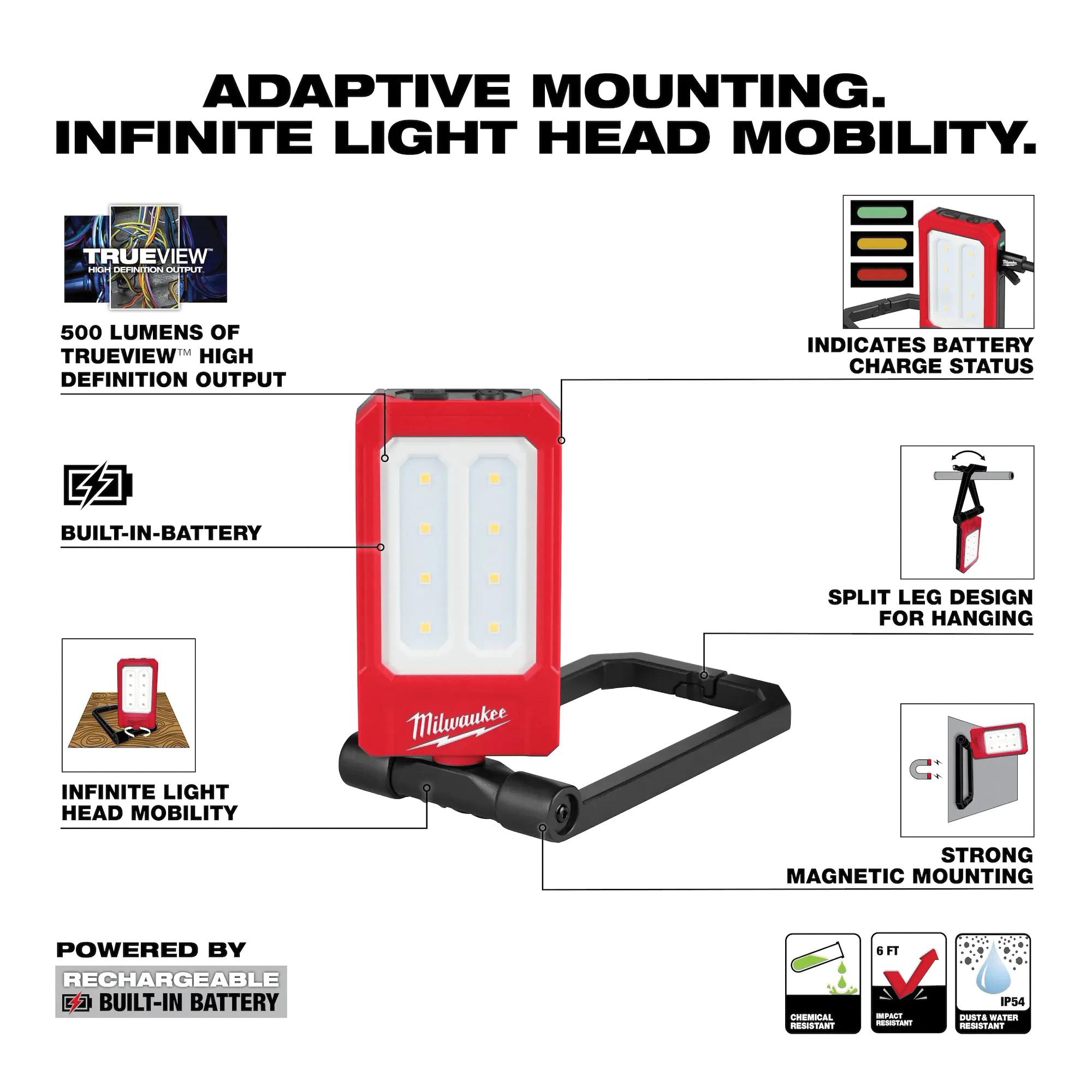 Milwaukee® 2013R Rechargeable Low-Profile Magnetic Task Light thumbnail 4