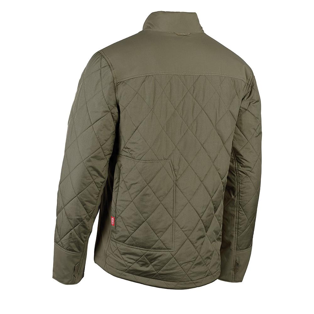 Milwaukee® 203OG-20L Jacket, Men's, L, Mock Neck Collar, Olive Green, Polyester Shell, M12™ REDLITHIUM™ Heating thumbnail 3