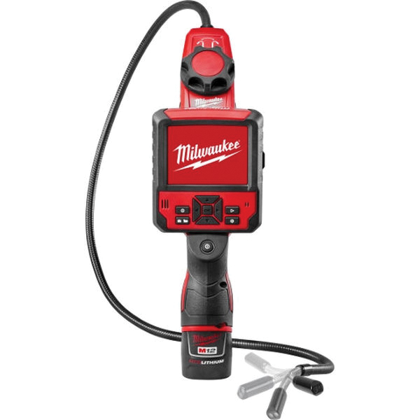 Milwaukee® M12 M-Spector Flex Cordless Inspection Camera Cable With PIVOTVIEW Kit, 12.5 mm x 3 ft Probe, Red/Black thumbnail 2