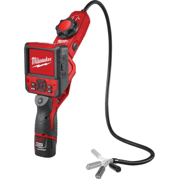 Milwaukee® M12 M-Spector Flex Cordless Inspection Camera Cable With PIVOTVIEW Kit, 12.5 mm x 3 ft Probe, Red/Black thumbnail 3