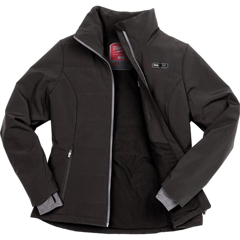 Milwaukee® 232B-20L Jacket, Women's, L, Stand-Up Collar, Black, Polyester Shell, M12™ REDLITHIUM™ Heating thumbnail 2