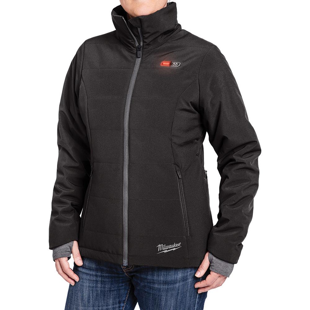 Milwaukee® 232B-20L Jacket, Women's, L, Stand-Up Collar, Black, Polyester Shell, M12™ REDLITHIUM™ Heating thumbnail 4