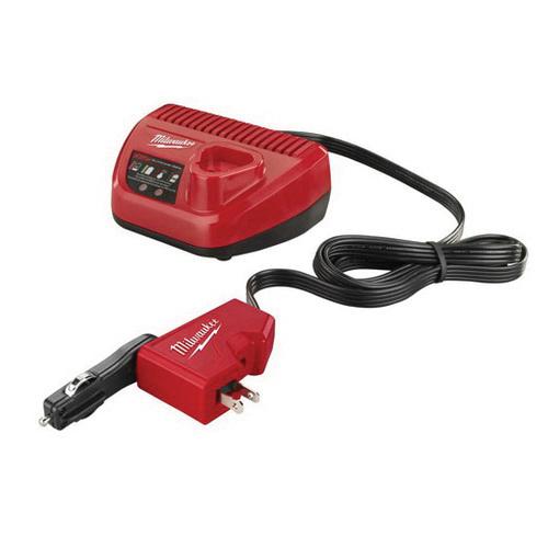 Milwaukee&reg; 2510-20 M12&trade; AC/DC AC Wall and DC Vehicle Charger, For Use With M12&trade; REDLITHIUM&trade; and M12&trade; Lithium-Ion Battery, Lithium-Ion Battery, 40 min Charging Time, 1 Battery