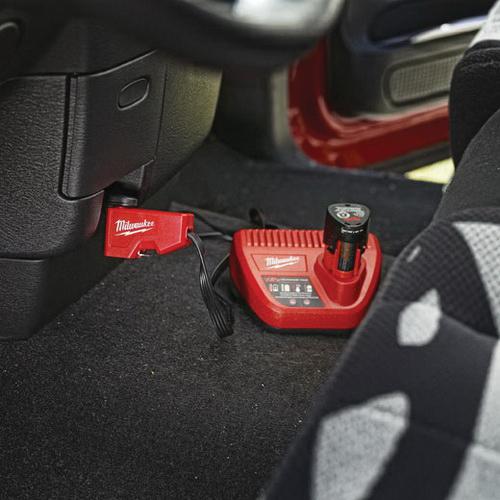 Milwaukee&reg; 2510-20 M12&trade; AC/DC AC Wall and DC Vehicle Charger, For Use With M12&trade; REDLITHIUM&trade; and M12&trade; Lithium-Ion Battery, Lithium-Ion Battery, 40 min Charging Time, 1 Battery