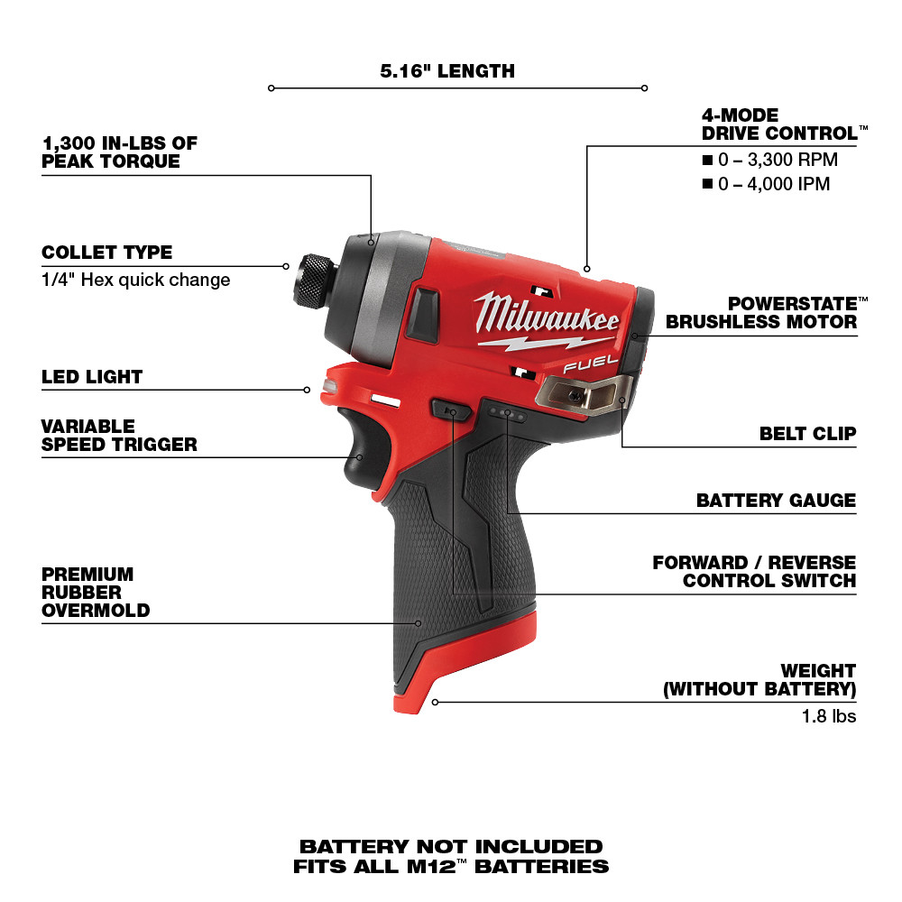 Milwaukee® 2553-20 MWK2553-20