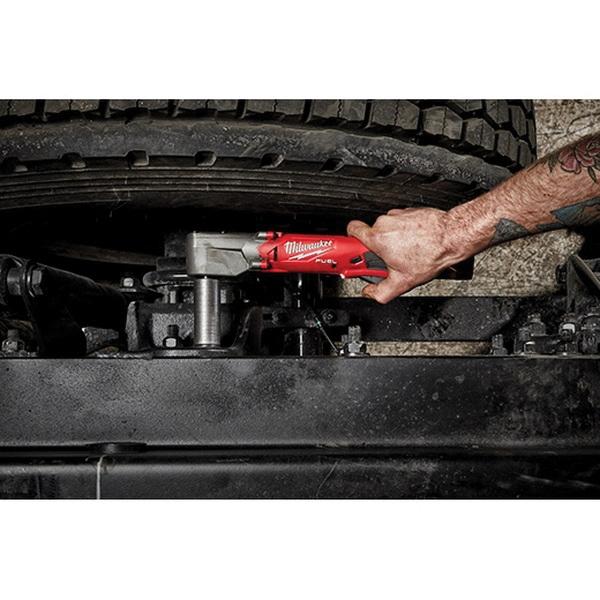 Milwaukee® M12 Fuel 1/2 inch Square 12VDC Lithium-Ion Cordless Right Angle Impact Wrench w/Pin Detent thumbnail 4