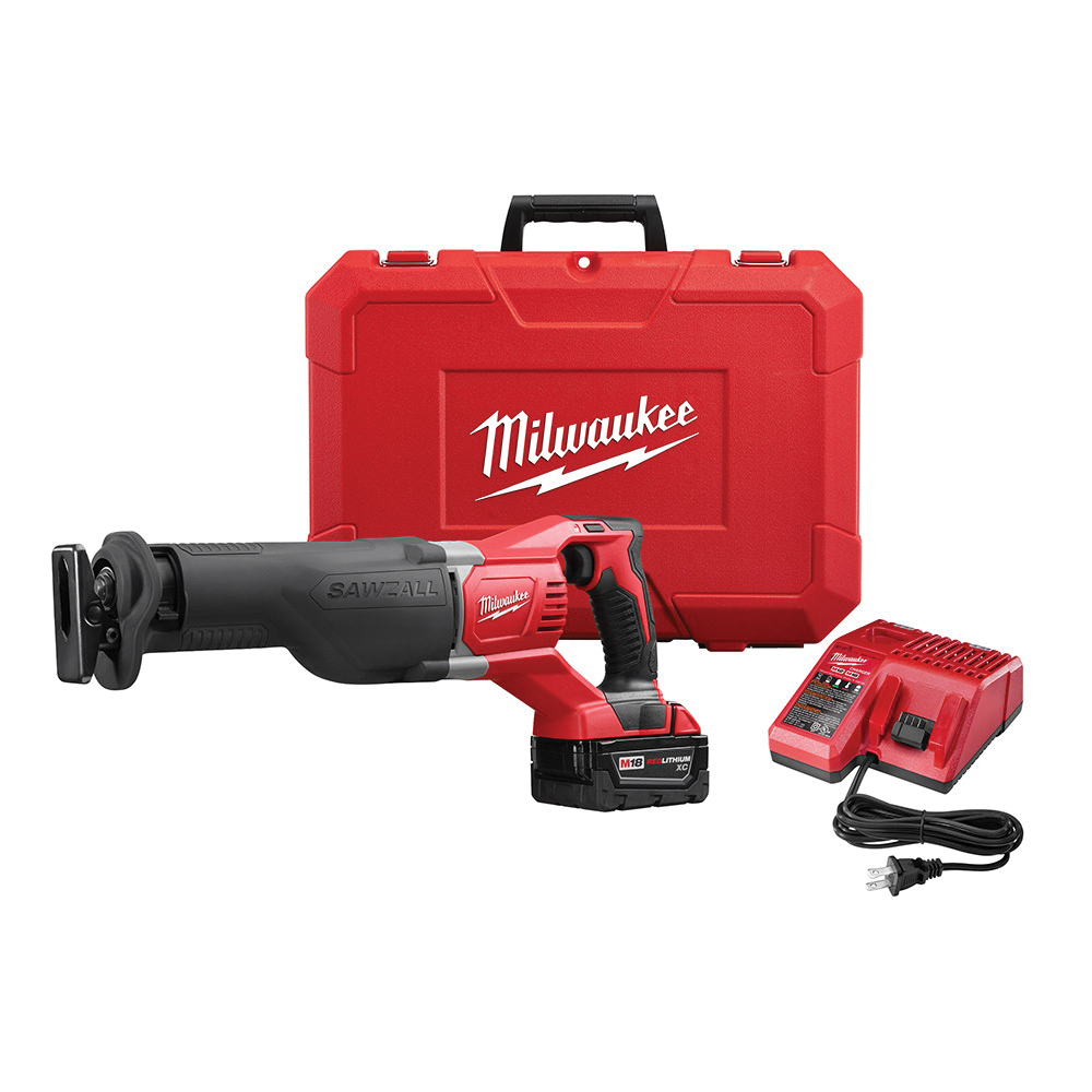 Milwaukee® 2621-21 Reciprocating Saw Kit, 1-1/8 in L Stroke, 3000 spm Stroke, 18 V, M18 RedLithium Battery, 19 in OAL