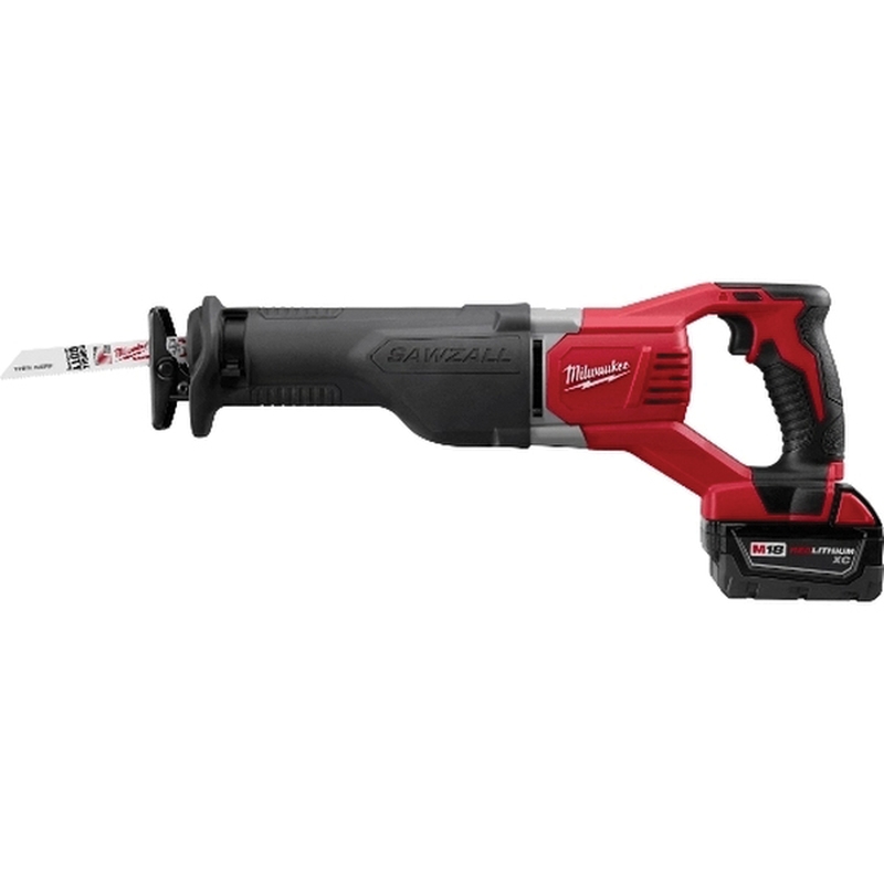 Milwaukee® M18 Sawzall Cordless Reciprocating Saw Kit, 1-1/8 in, 3000 spm, In-Line, 18 V