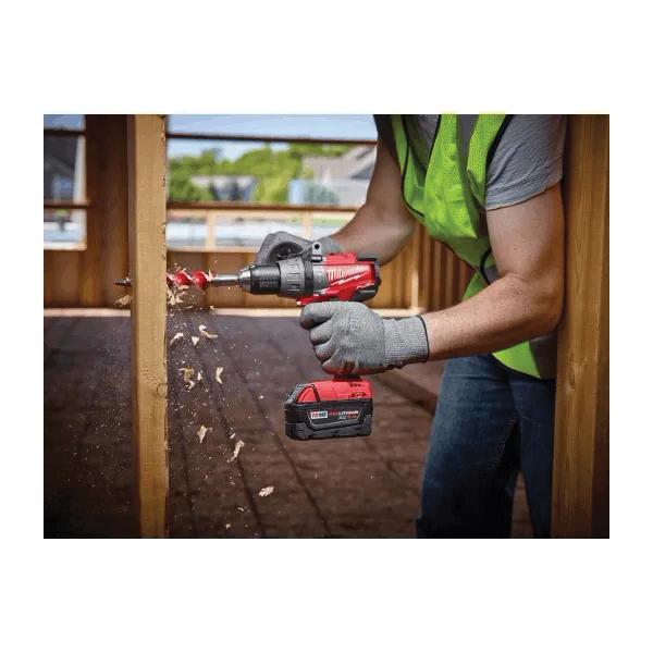 Milwaukee® M18 Fuel Cordless Hammer Drill, 1/2 in Keyless Chuck, 1200 in-lb Torque, 18 V, Li-Ion Battery (Bare Tool)