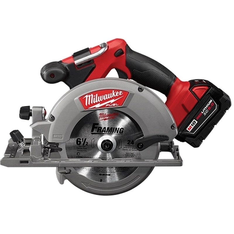 Milwaukee® M18 FUEL™ 2730-21 Circular Saw Kit, Tool/Kit: Kit, 6-1/2 in Dia Blade, 1-5/8 in, 2-3/16 in D Cutting, 18 V