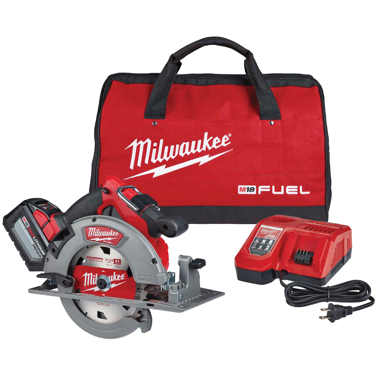 Milwaukee® M18 FUEL™ 2732-21HD Circular Saw Kit, Tool/Kit: Kit, 7-1/4 in Dia Blade, 1-7/8 in, 2-1/2 in D Cutting