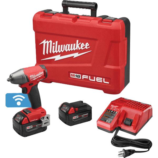 Milwaukee® M18 Fuel Brushless Compact Impact Wrench Kit, 3/8 in Straight Drive, 0 to 3200 bpm, 210 ft-lb Torque, 18 V thumbnail 3