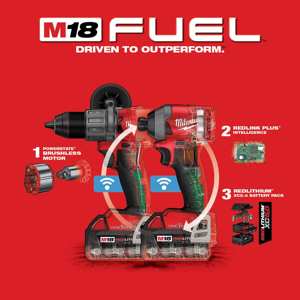 Milwaukee® M18 Fuel 2-Tool Combo Kit, Hammer Drill and Impact Driver w/ One-Key thumbnail 3