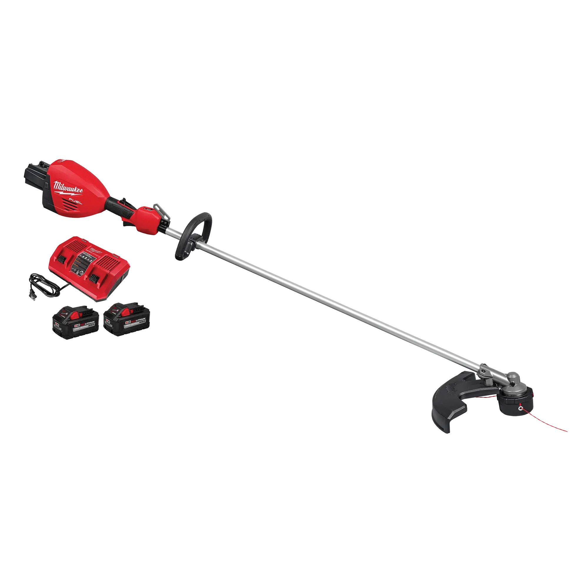 Milwaukee® M18 FUEL™ 3006-22 Dual Battery String Trimmer Kit, 15 to 17 in W Cutting, 36 V, REDLITHIUM™ Battery, 8 Ah