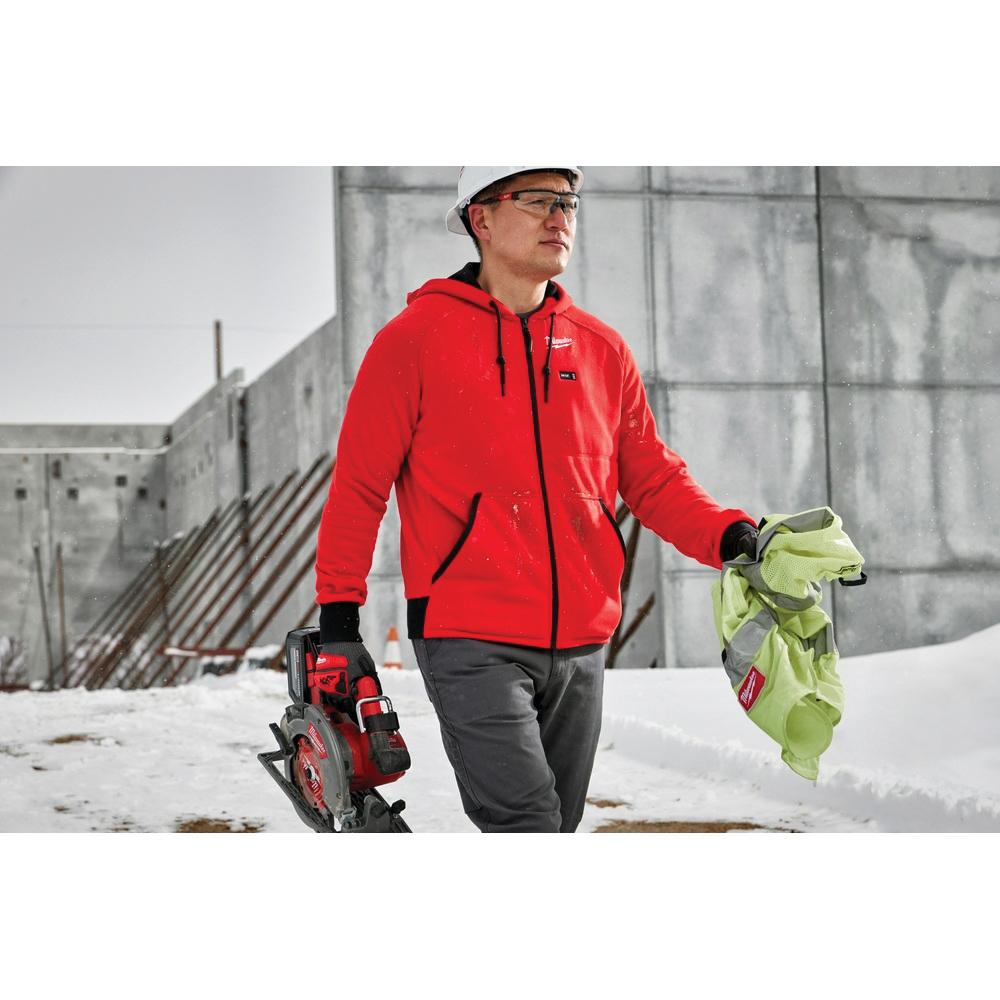 Milwaukee® M12 Heated Hoodie, Red, Men, 2X thumbnail 2