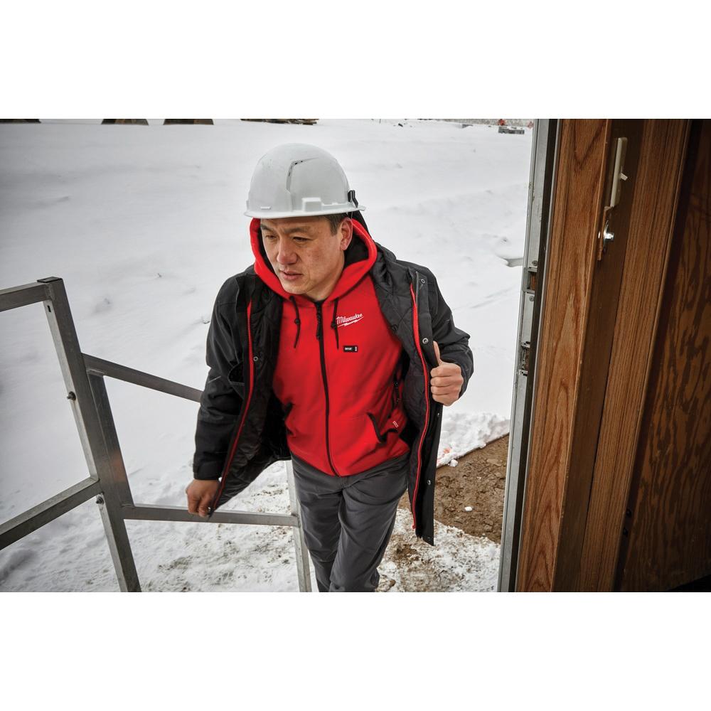 Milwaukee® M12 Heated Hoodie, Red, Men, 2X thumbnail 3