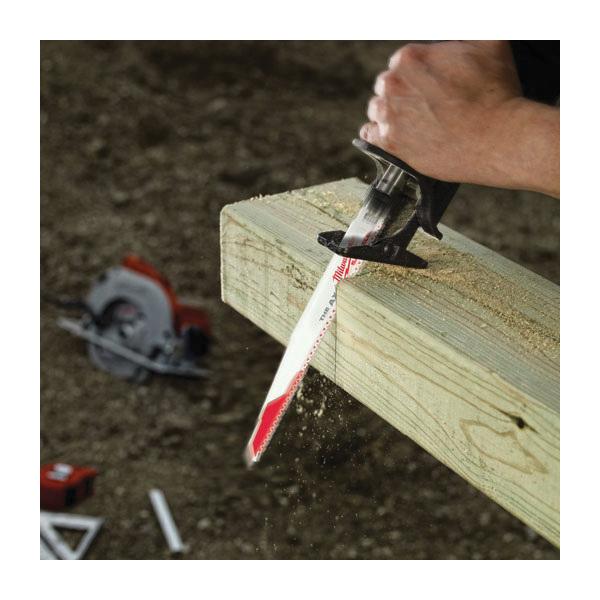 Milwaukee® THE AX™ 48-00-5026 Reciprocating Saw Blade, 9 in L, 1 in W, 5 TPI, Universal Shank, Wood Blade