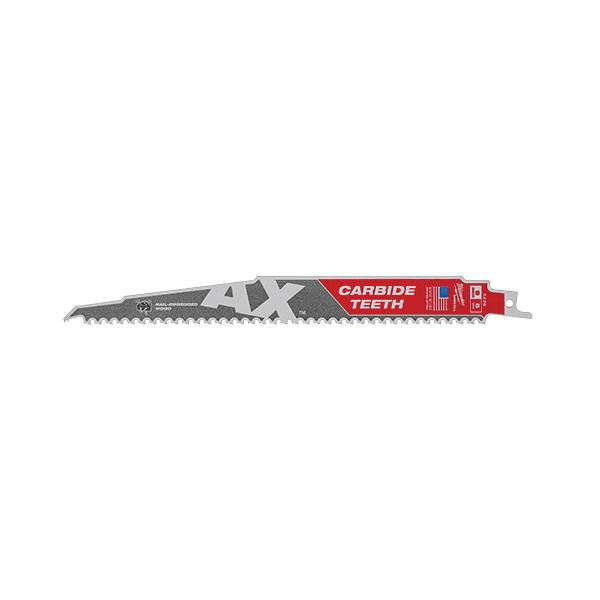 Milwaukee&reg; THE AX&trade; 48-00-5226 Reciprocating Saw Blade, 9 in L, 1 in W, Matrix II Teeth, 5 TPI, Universal Shank