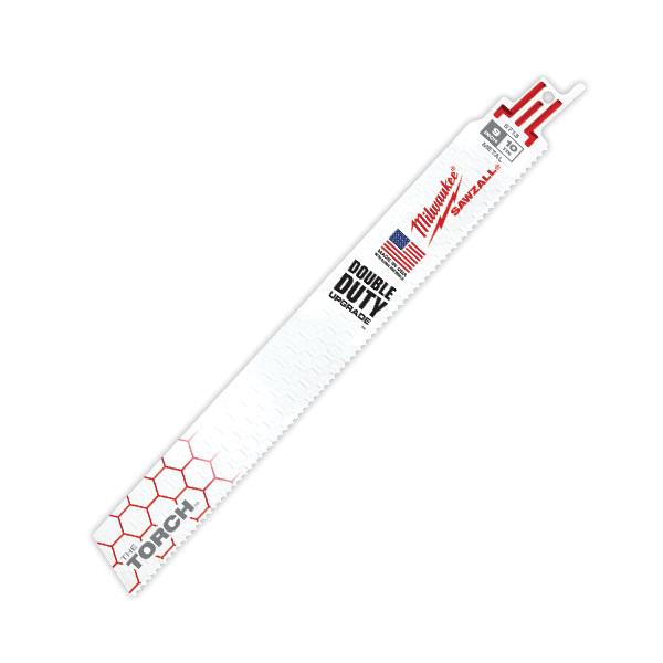 Milwaukee® 48-00-5713 Reciprocating Saw Blade, 9 in L, 1 in W, Straight Cut, 10 TPI