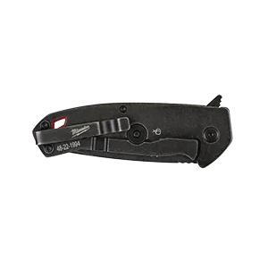 Milwaukee® Hardline Smooth Blade Pocket Knife, 3 in L, D2 Steel Blade with Stone Washed Black Oxide Finish thumbnail 4