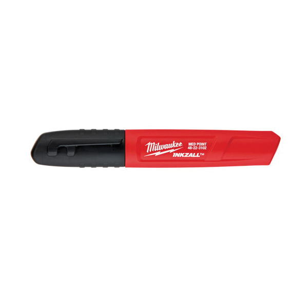 Milwaukee® INKZALL™ 48-22-3102 Marker, Medium Tip, Black, Acrylic Tip