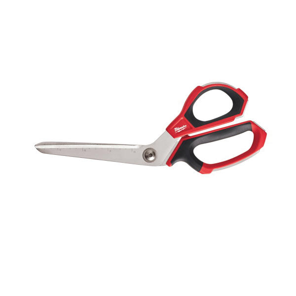 Milwaukee® 48-22-4040 Jobsite Offset Scissors, 9-1/2 in OAL, 4-1/2 in L Cut, Iron Carbide Blade, Large Looped Handle